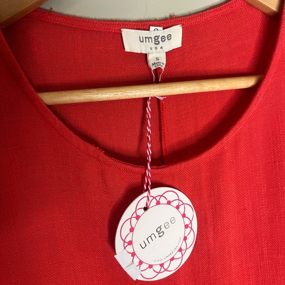 Umgee Red Linen Top - Picture 3 of 3